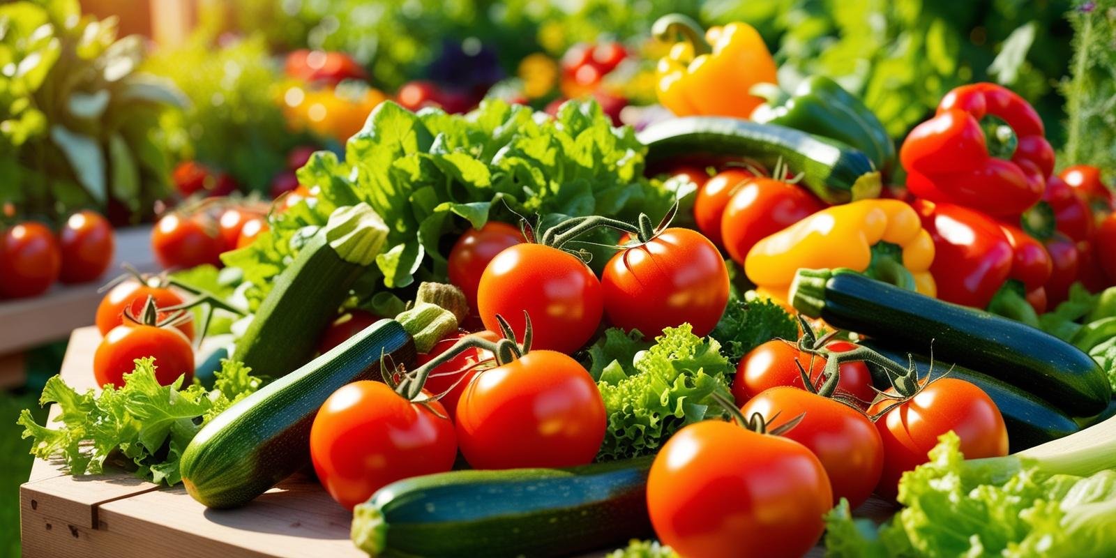 Garden with fresh produce